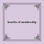 Schriftzug: benefits of membership